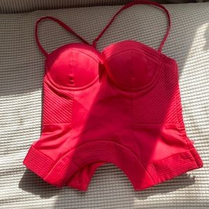 Red corset top